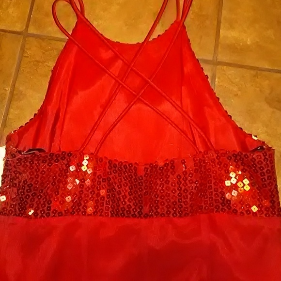 NWT Women's Sequined Halter Evening Dress - Picture 5 of 8